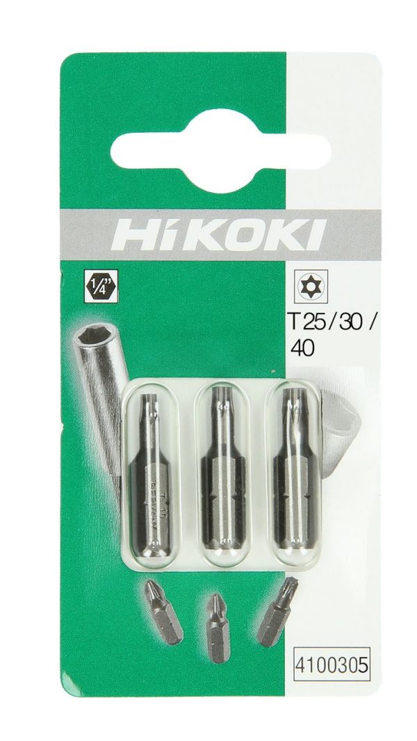 Vijačni nastavki 1/4˝ TORX TX25/TX30/TX40 3kos