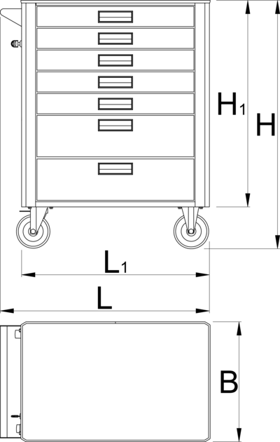 Voziček za orodje EUROMOTION 940EM1 Unior 629589